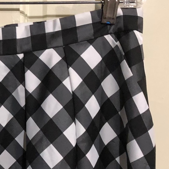 Talbots black white plaid full skirt NEW - Picture 8 of 8